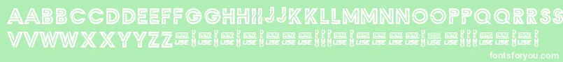 ZilapMonogramaDemo Font – White Fonts on Green Background