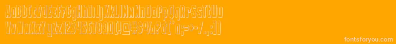 Battleworld3D-Schriftart – Rosa Schriften auf orangefarbenem Hintergrund