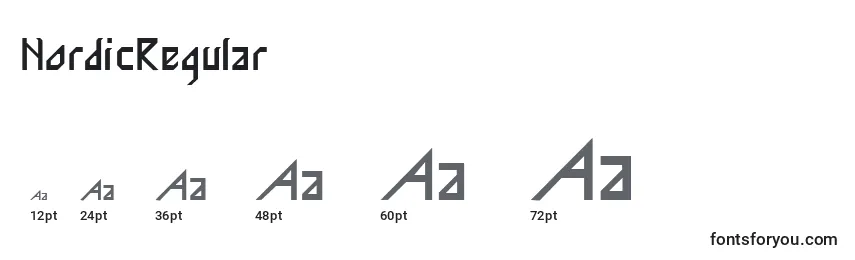 NordicRegular Font Sizes