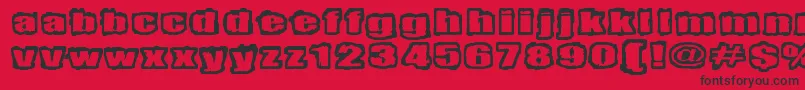 Terrieri Font – Black Fonts on Red Background