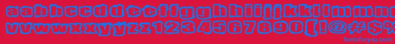 Terrieri Font – Blue Fonts on Red Background