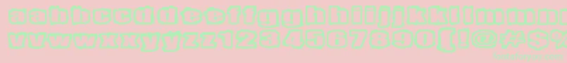 Terrieri Font – Green Fonts on Pink Background