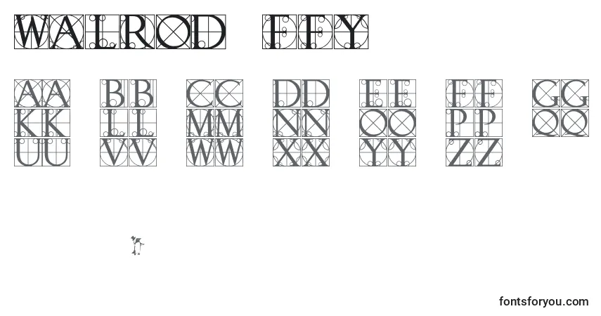 Schriftart Walrod ffy – Alphabet, Zahlen, spezielle Symbole