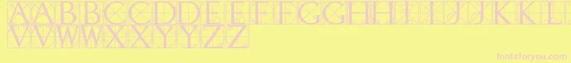 Walrod ffy Font – Pink Fonts on Yellow Background