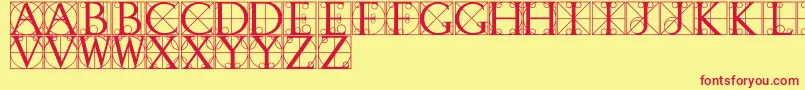 Walrod ffy Font – Red Fonts on Yellow Background