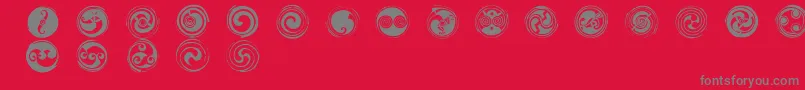SpiralsRegular Font – Gray Fonts on Red Background
