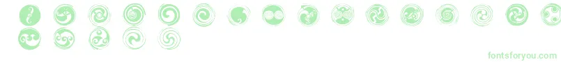Więcej informacji o czcionce SpiralsRegular Czcionka SpiralsRegular – zielone czcionki