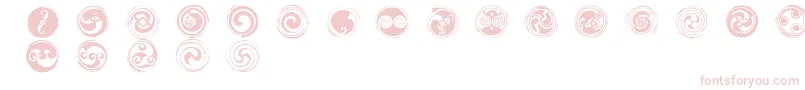 Police SpiralsRegular – polices roses sur fond blanc