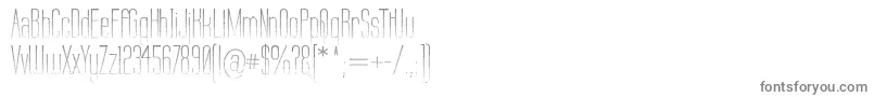 LabtopTartan-fontti – harmaat kirjasimet valkoisella taustalla