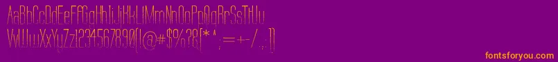 LabtopTartan Font – Orange Fonts on Purple Background