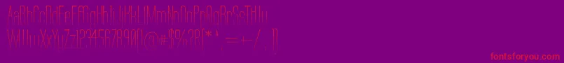 LabtopTartan-Schriftart – Rote Schriften auf violettem Hintergrund