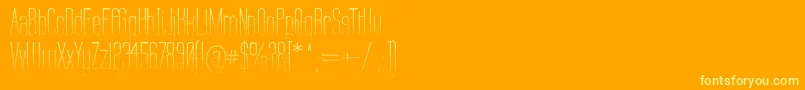 LabtopTartan Font – Yellow Fonts on Orange Background