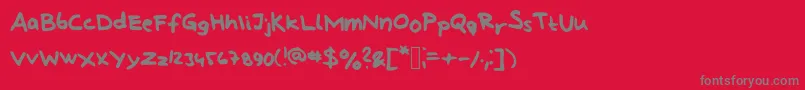 LindbergHandAndSymbols Font – Gray Fonts on Red Background