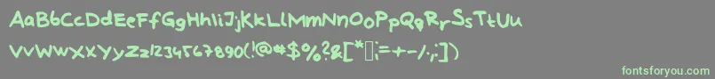 LindbergHandAndSymbols Font – Green Fonts on Gray Background