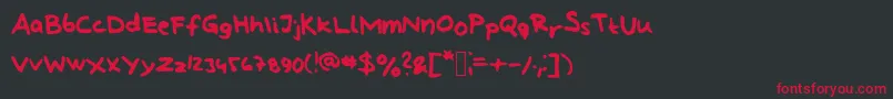 LindbergHandAndSymbols Font – Red Fonts on Black Background
