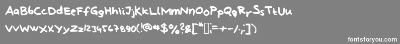 LindbergHandAndSymbols Font – White Fonts on Gray Background