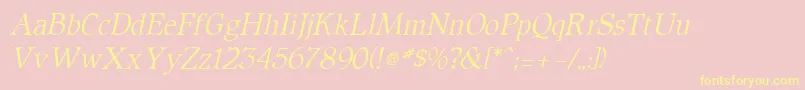 ParsonOblique Font – Yellow Fonts on Pink Background