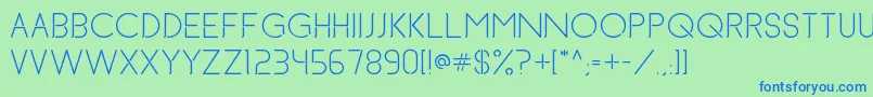 BrettAndBeer Font – Blue Fonts on Green Background