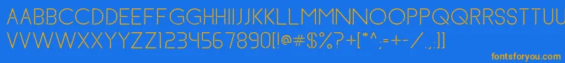 BrettAndBeer Font – Orange Fonts on Blue Background