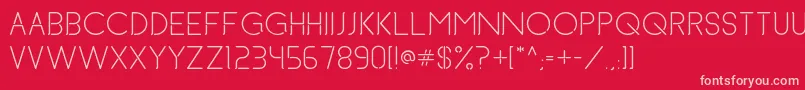 Czcionka BrettAndBeer – różowe czcionki na czerwonym tle