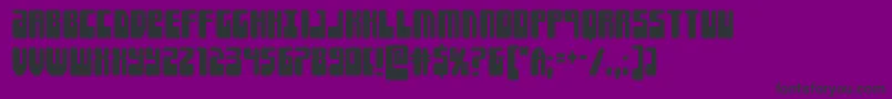 Forcemajeurecond-Schriftart – Schwarze Schriften auf violettem Hintergrund