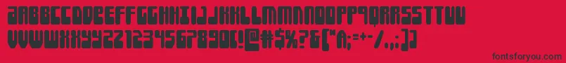 Forcemajeurecond-Schriftart – Schwarze Schriften auf rotem Hintergrund