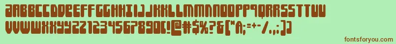 Шрифт Forcemajeurecond – коричневые шрифты на зелёном фоне