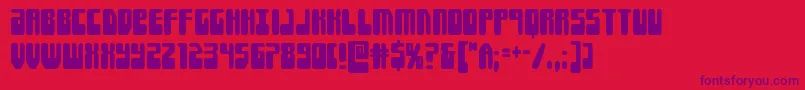 Forcemajeurecond Font – Purple Fonts on Red Background