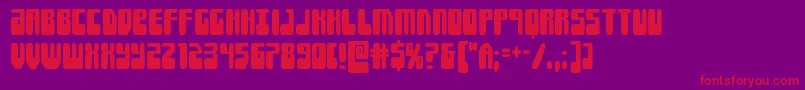 Forcemajeurecond Font – Red Fonts on Purple Background