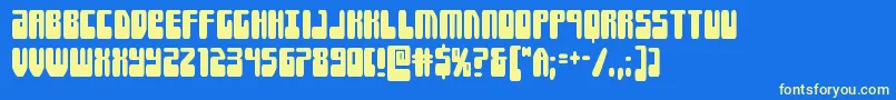Шрифт Forcemajeurecond – жёлтые шрифты на синем фоне