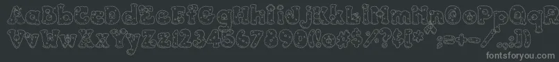 PcSnowballs Font – Gray Fonts on Black Background