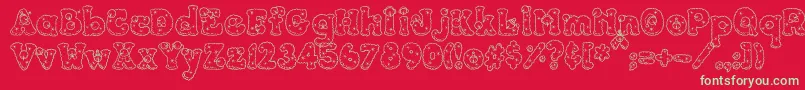 PcSnowballs Font – Green Fonts on Red Background