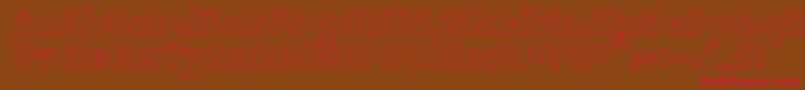 PcSnowballs Font – Red Fonts on Brown Background