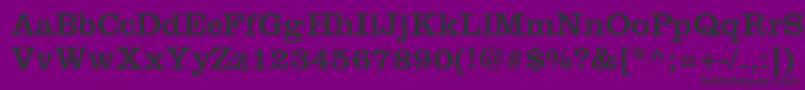 フォントClarendonltstd – 紫の背景に黒い文字