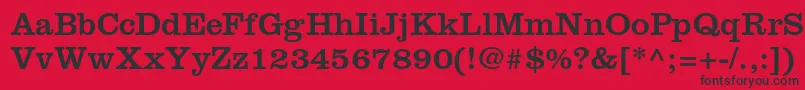 Clarendonltstd Font – Black Fonts on Red Background