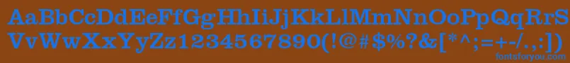 Clarendonltstd Font – Blue Fonts on Brown Background