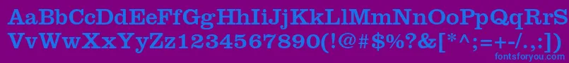 Clarendonltstd Font – Blue Fonts on Purple Background