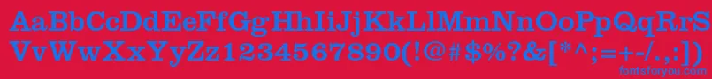 Clarendonltstd Font – Blue Fonts on Red Background