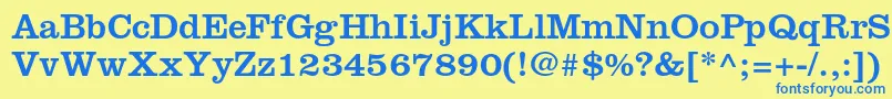 Clarendonltstd Font – Blue Fonts on Yellow Background