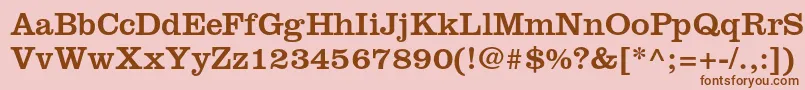 Clarendonltstd Font – Brown Fonts on Pink Background