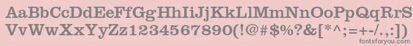 フォントClarendonltstd – ピンクの背景に灰色の文字