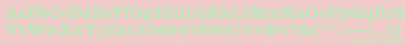 Clarendonltstd Font – Green Fonts on Pink Background