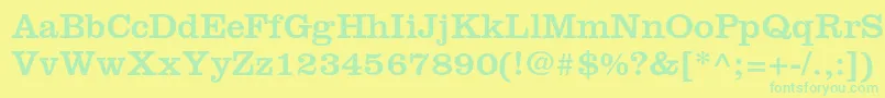 Clarendonltstd Font – Green Fonts on Yellow Background