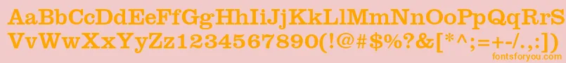 Clarendonltstd Font – Orange Fonts on Pink Background