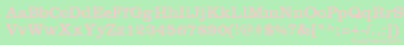 Clarendonltstd Font – Pink Fonts on Green Background