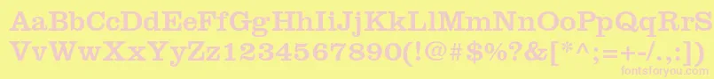 Clarendonltstd Font – Pink Fonts on Yellow Background