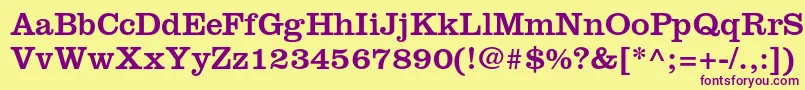 Clarendonltstd Font – Purple Fonts on Yellow Background