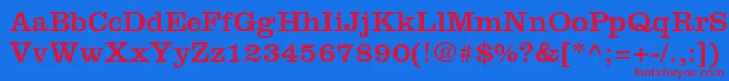 Clarendonltstd Font – Red Fonts on Blue Background