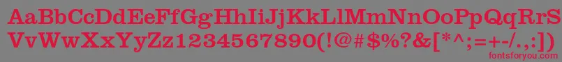 Clarendonltstd Font – Red Fonts on Gray Background