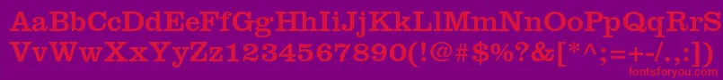 Clarendonltstd Font – Red Fonts on Purple Background